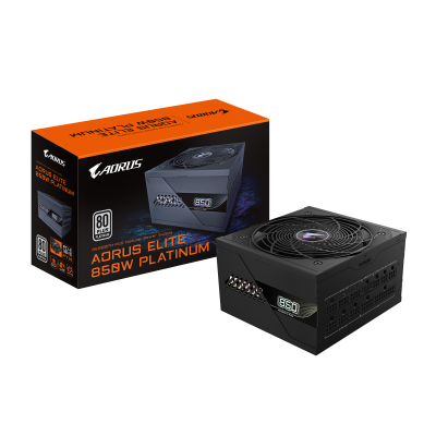 Fuente de Poder AORUS ELITE P850W 80 PLUS Platinum, Modular, 24-pin ATX, 120mm, 850W