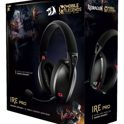 Redragon Audífonos Gamer Ire Pro H848, Inalámbrico, USB, Edicion Mobile Legends Negro