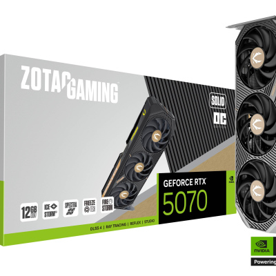 Tarjeta de Video Zotac NVIDIA Gaming GeForce RTX 5070 Solid OC, 12GB 192-bit GDDR7, PCI Express x16 5.0