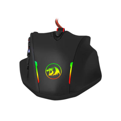 M908 IMPACT BLACK MOUSE REDRAGON RGB 12,400 DPI 18 BOTONES