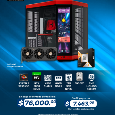 PROMO: PC GAMER AMD Ryzen 9 9950X3D, RTX 5080 Solid, 64GB RAM, 2TB SSD