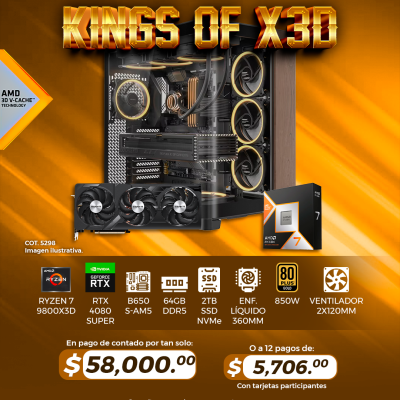 PROMO KINGS OF X3D: PC GAMER AMD Ryzen 7 9800X3D, RTX 4080 Super, 64GB RAM, 2TB SSD