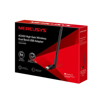Mercusys Tarjeta de Red MU6H, Inalámbrico, 433 Mbit/s, USB, 1 Antena