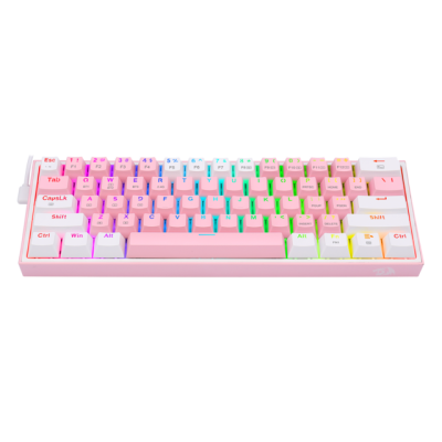 K617 R FIZZ RAINBOW PINK/WHITE TECLADO REDRAGON 60% ING BLUE