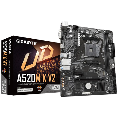 Tarjeta Madre Gigabyte Micro-ATX A520M K V2, S-AM4, AMD A520, HDMI, 64GB DDR4 para AMD