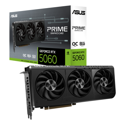Tarjeta de Video ASUS NVIDIA GeForce RTX 5060 PRIME RTX5060 O8G, 8GB 128-bit GDDR7, PCI Express 5.0