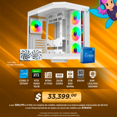 PC GAMER INTEL Core i7 12700F, RTX 5060 16GB, 32GB RAM, 2TB SSD