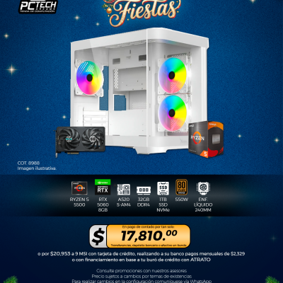 PC GAMER AMD Ryzen 5 5500, RTX 5060 8GB, 32GB RAM, 1TB SSD