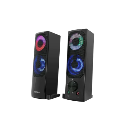 Acteck Bocinas Elant Brick, Alámbrico, 3W RMS, 3.5mm, Negro