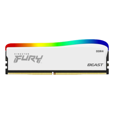 Memoria RAM Kingston FURY Beast RGB SE DDR4, 3600MHz, 16GB, Non-ECC, CL18, XMP, Blanco