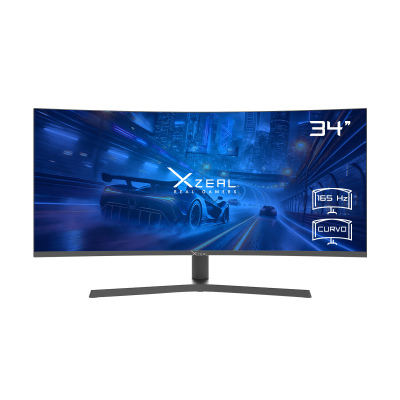 Monitor Gamer Curvo Xzeal XZMO342B LED 34", 3440x1440 Ultra Wide Quad HD, FreeSync, 165Hz, HDMI/DisplayPort, Negro