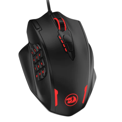 M908 IMPACT BLACK MOUSE REDRAGON RGB 12,400 DPI 18 BOTONES