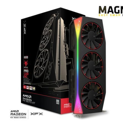 Tarjeta De Video XFX Mercury AMD Radeon RX 9070XT OC Magnetic Air Edition con RGB